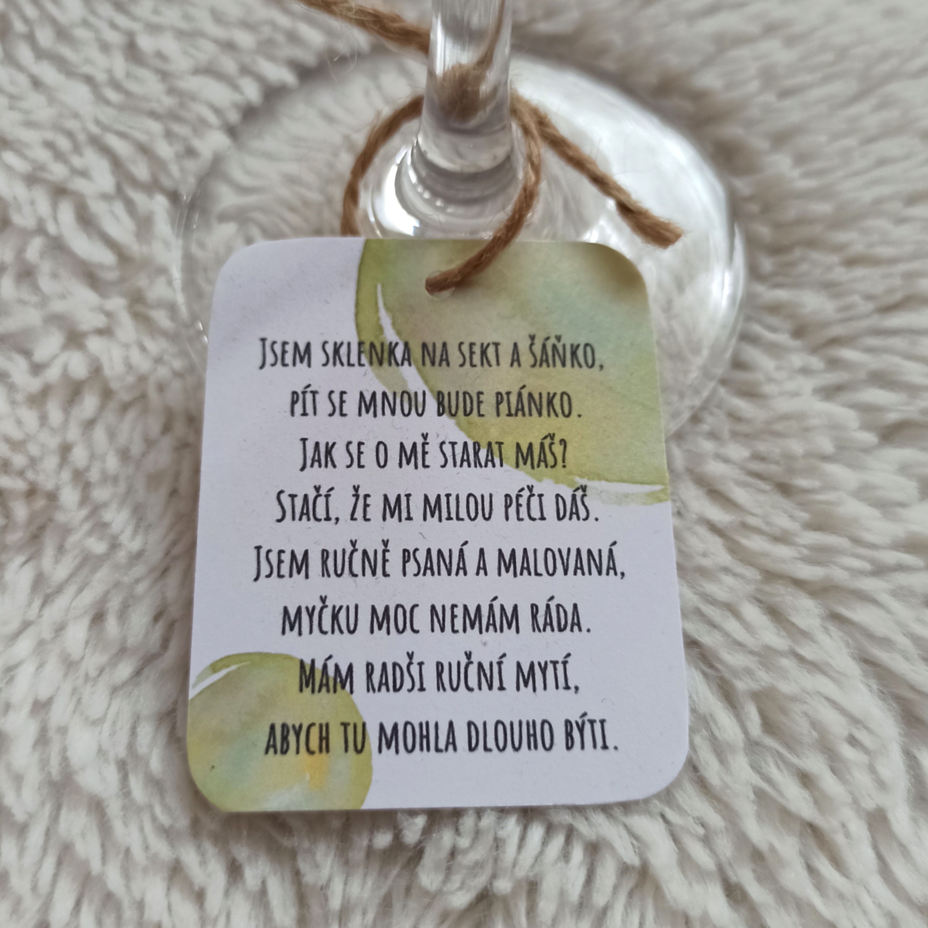 Sklenice na sekt Moje psychologlo glo glo