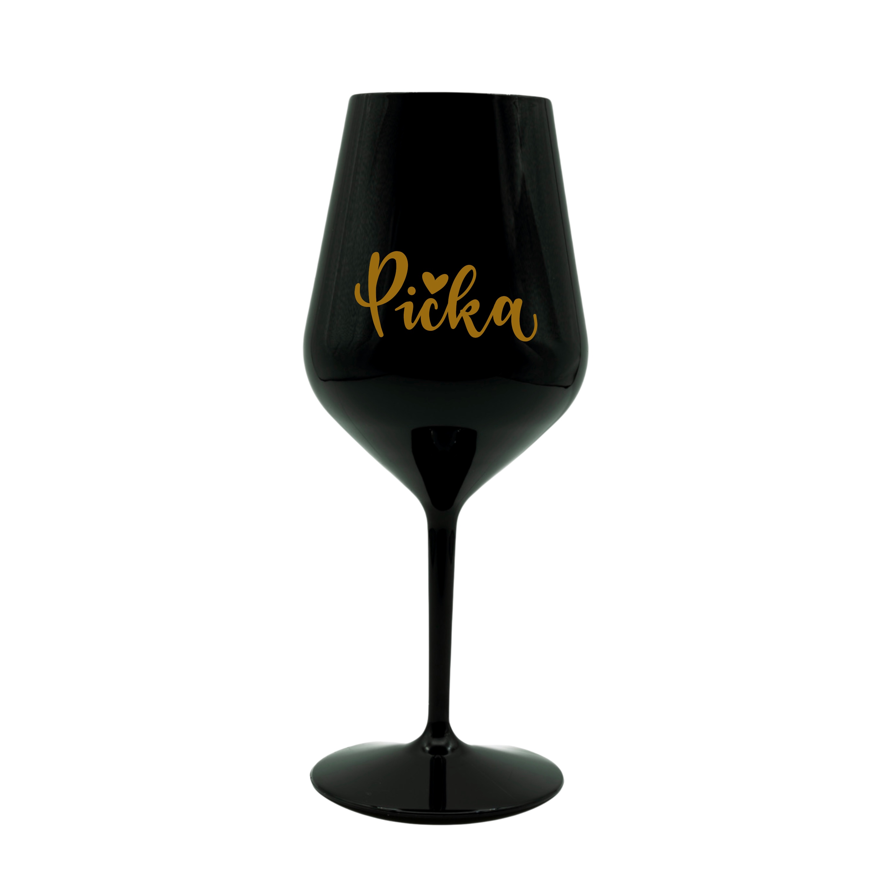 Černá plastová sklenka na víno - Pička
