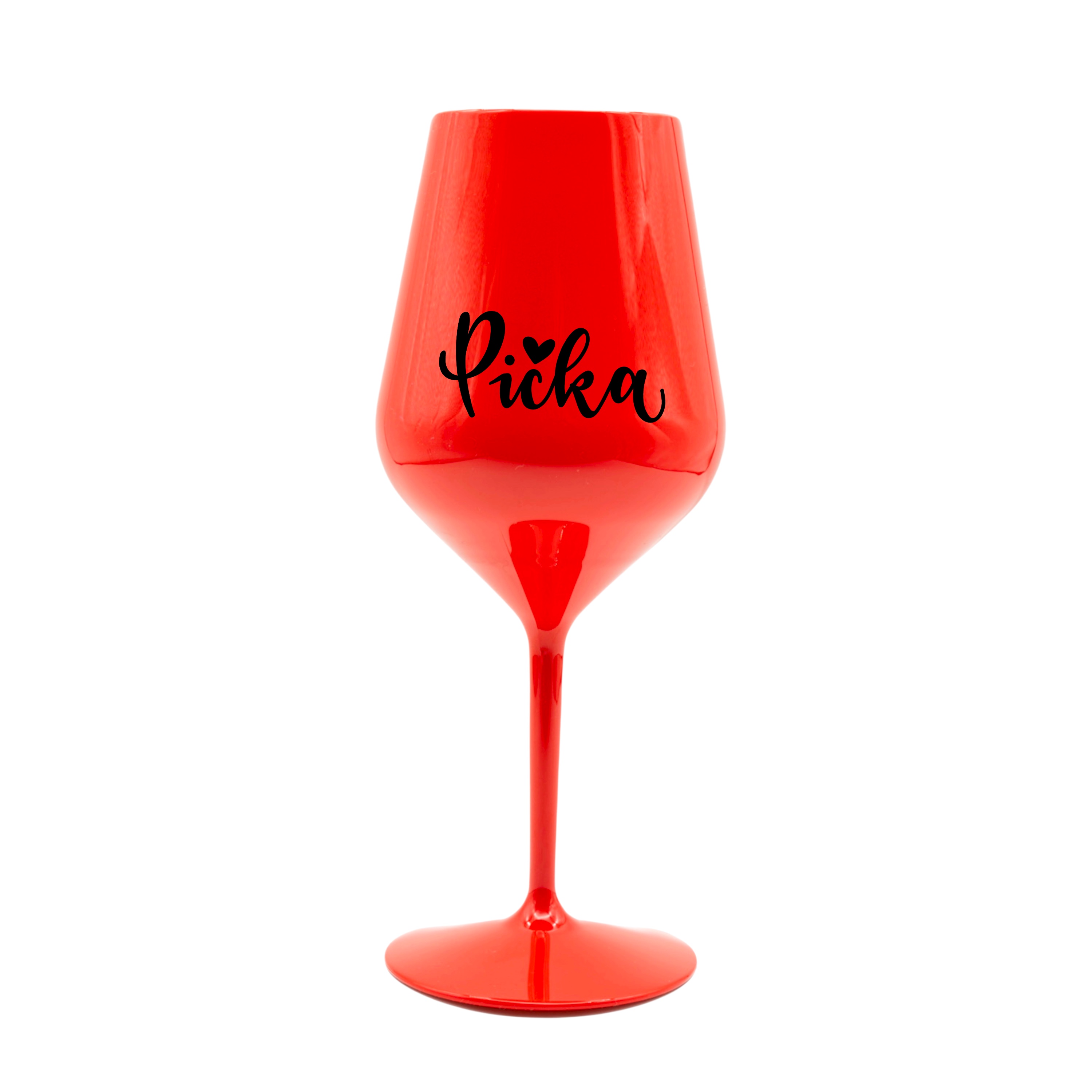 Červená plastová sklenka na víno - Pička