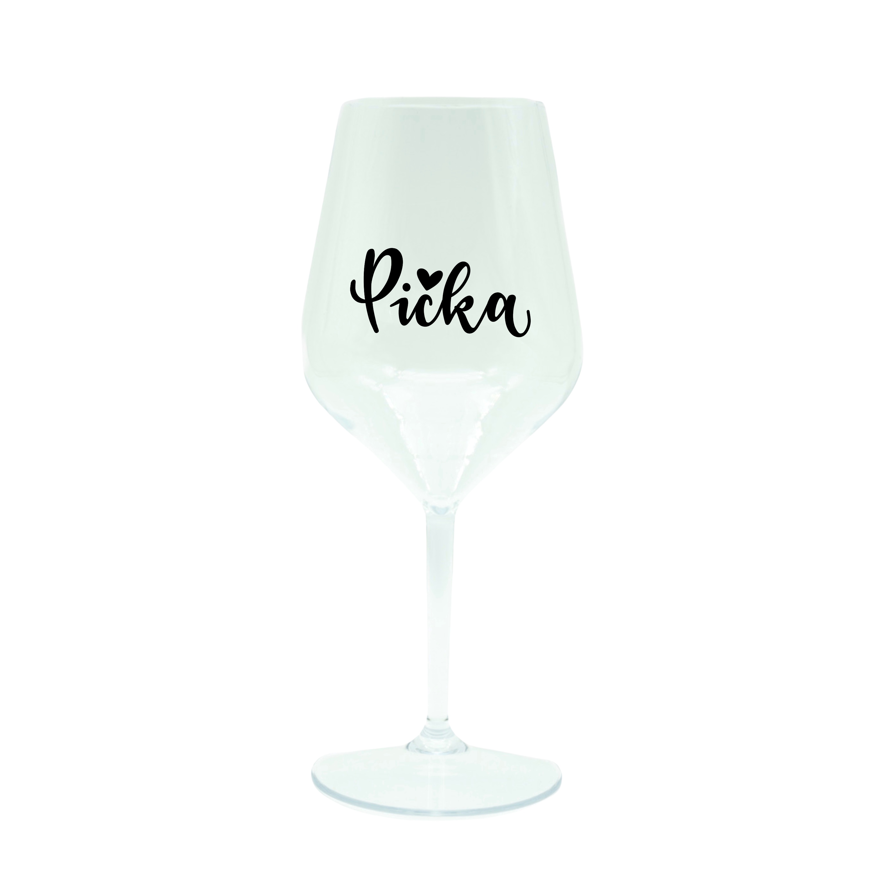 Čirá plastová sklenka na víno - Pička