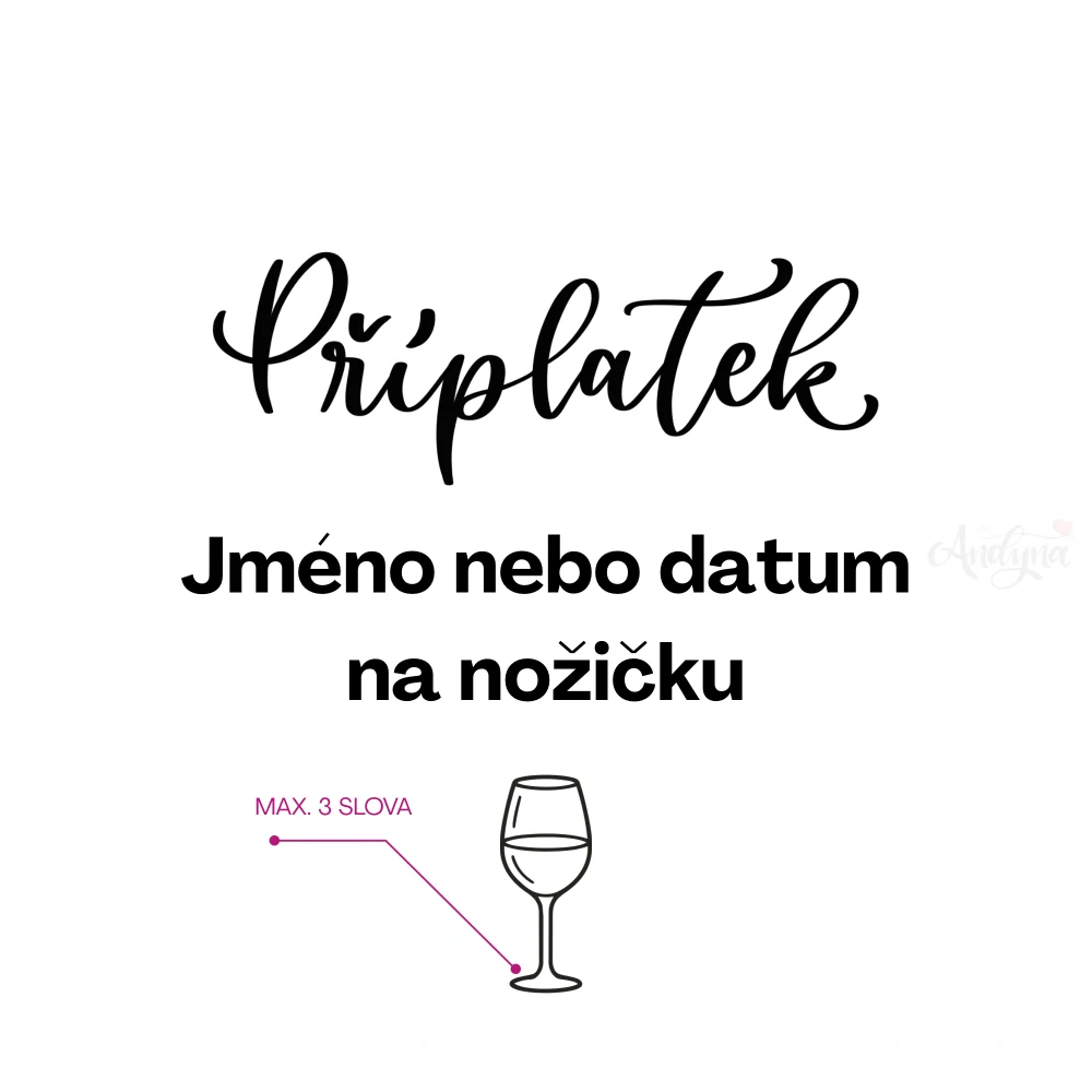Příplatek za jméno nebo datum na nožičku - max. 3 slova