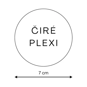 Plexi čiré - kolečko, průměr 7 cm
