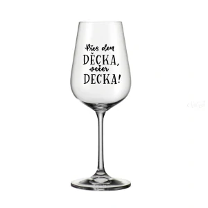 Sklenice na bílé víno Přes den DĚCKA, večer DECKA®