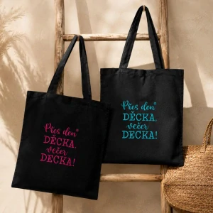 Bavlněná taška Přes den DĚCKA, večer DECKA®
