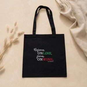 Bavlněná taška Nejsem ONLINE, jsem ONWINE