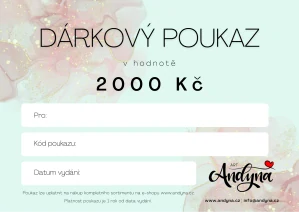 Dárkový poukaz na nákup na e-shopu v hodnotě 2000 Kč