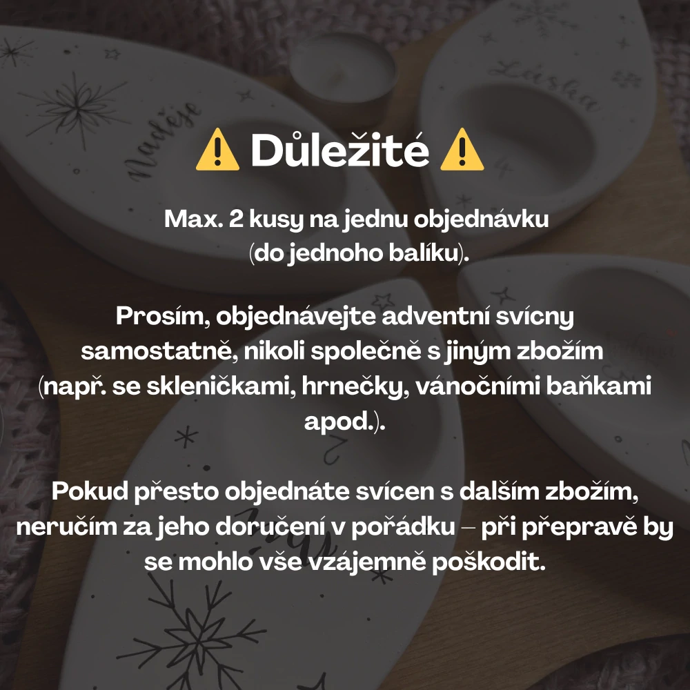 Adventní svícen - lodičky