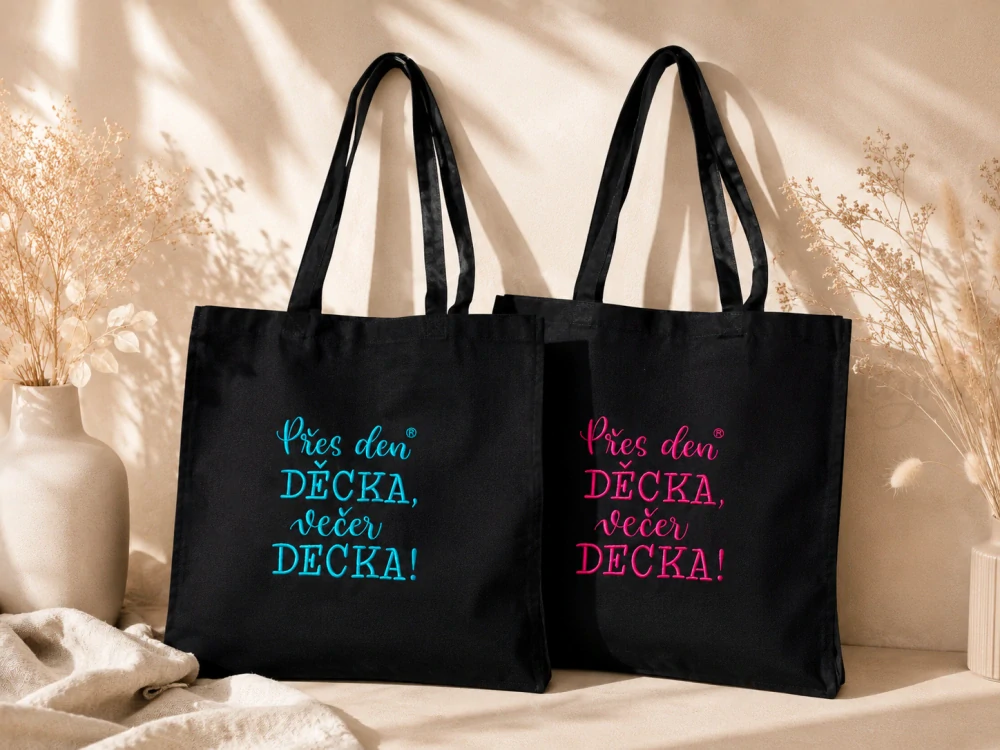 Bavlněná taška Přes den DĚCKA, večer DECKA®