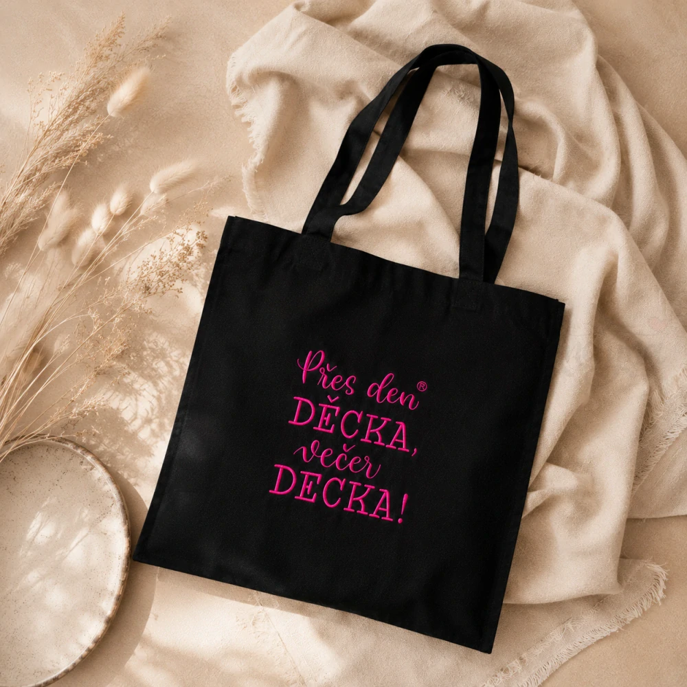 Bavlněná taška Přes den DĚCKA, večer DECKA®