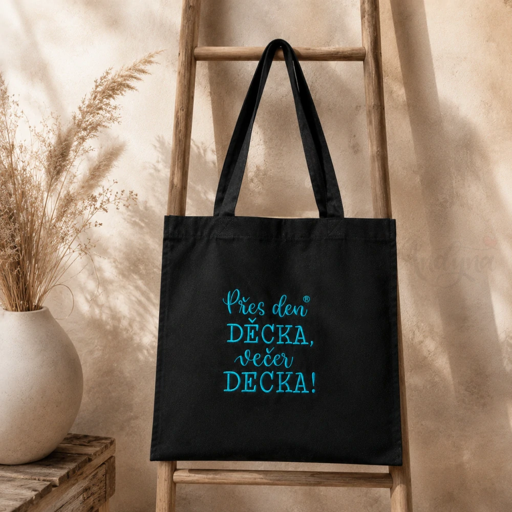 Bavlněná taška Přes den DĚCKA, večer DECKA®